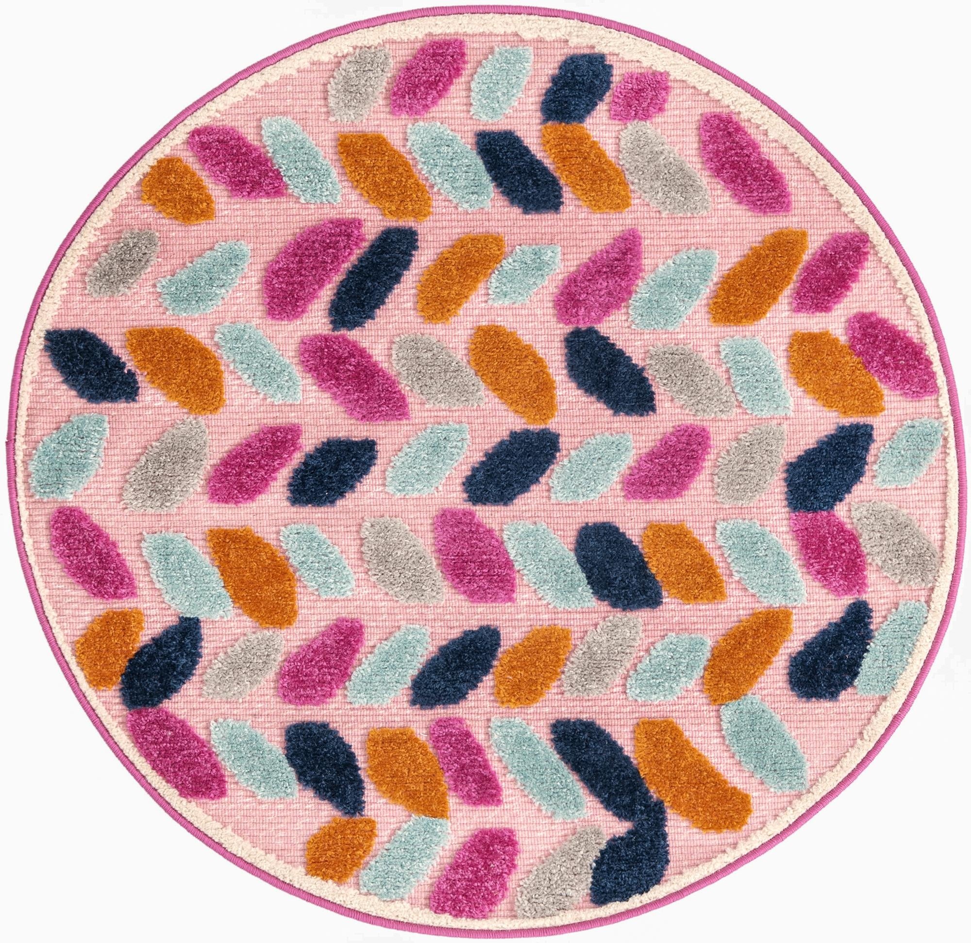 3' 3 x 3' 3  Washable Aruba Indoor / Outdoor Round Rug