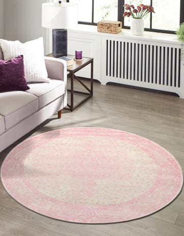 Pink Bexley Round Rug