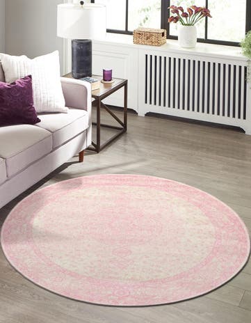 Pink Bexley Round Rug