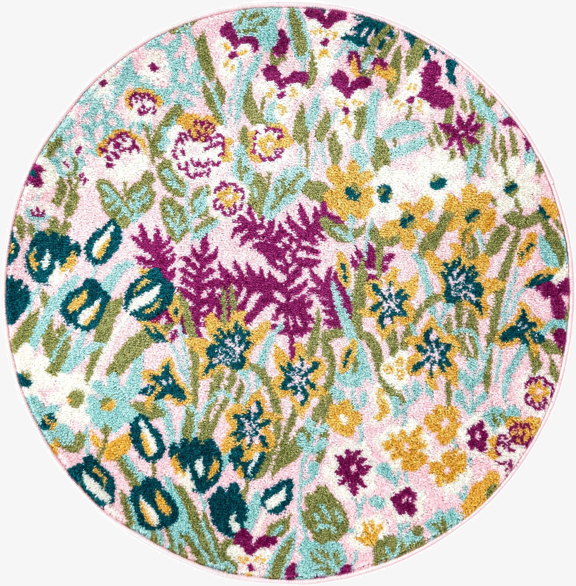 3' 3 x 3' 3 Bloom Round Rug