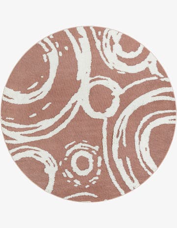 Pink Boho Round Rug