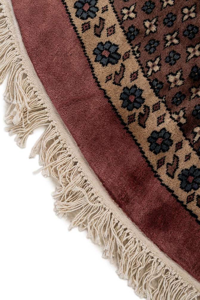 5' 11 x 6' Hand Knotted Bokhara Oriental Wool Round Rug