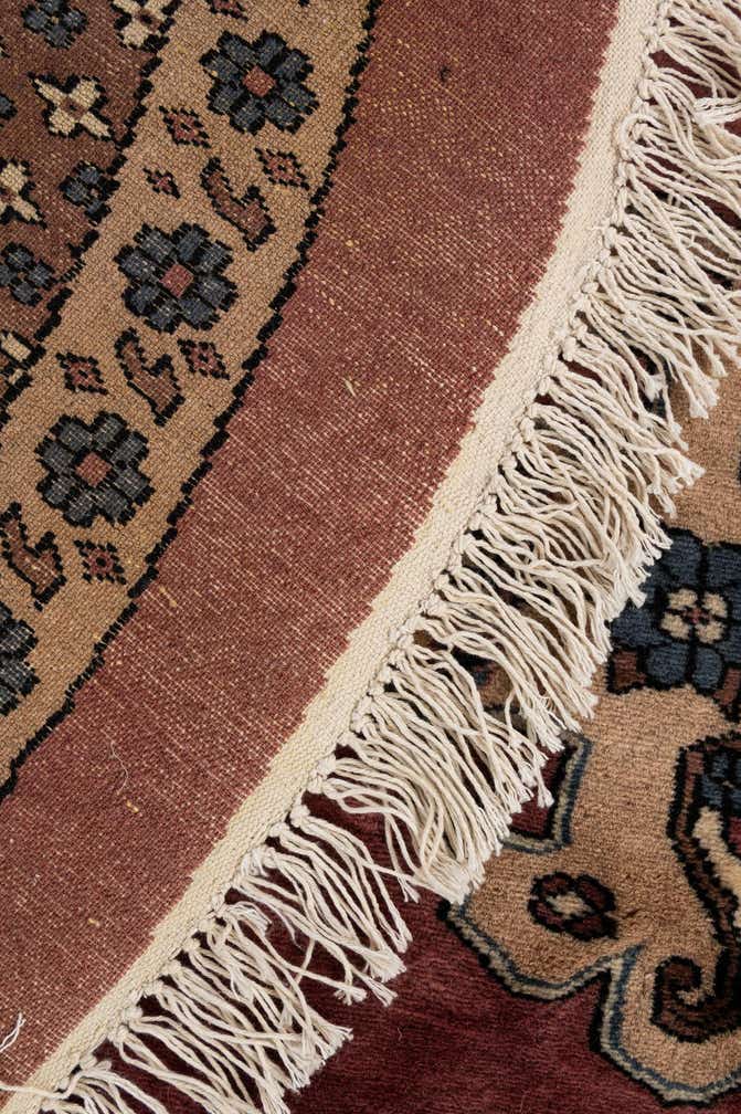 5' 11 x 6' Hand Knotted Bokhara Oriental Wool Round Rug
