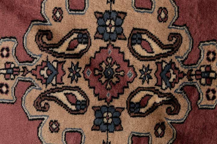 5' 11 x 6' Hand Knotted Bokhara Oriental Wool Round Rug