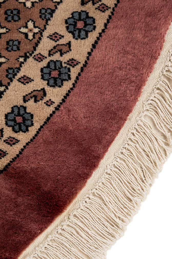 5' 11 x 6' Hand Knotted Bokhara Oriental Wool Round Rug