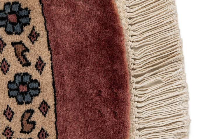 5' 11 x 6' Hand Knotted Bokhara Oriental Wool Round Rug