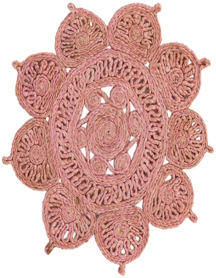 Detail image of 2' x 2'  Hand Braided Jute Round Rug