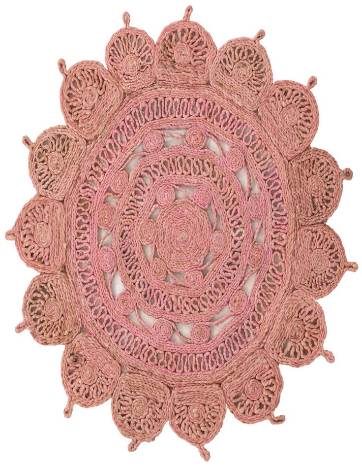 Detail image of 3' 1 x 3' 1  Hand Braided Jute Round Rug