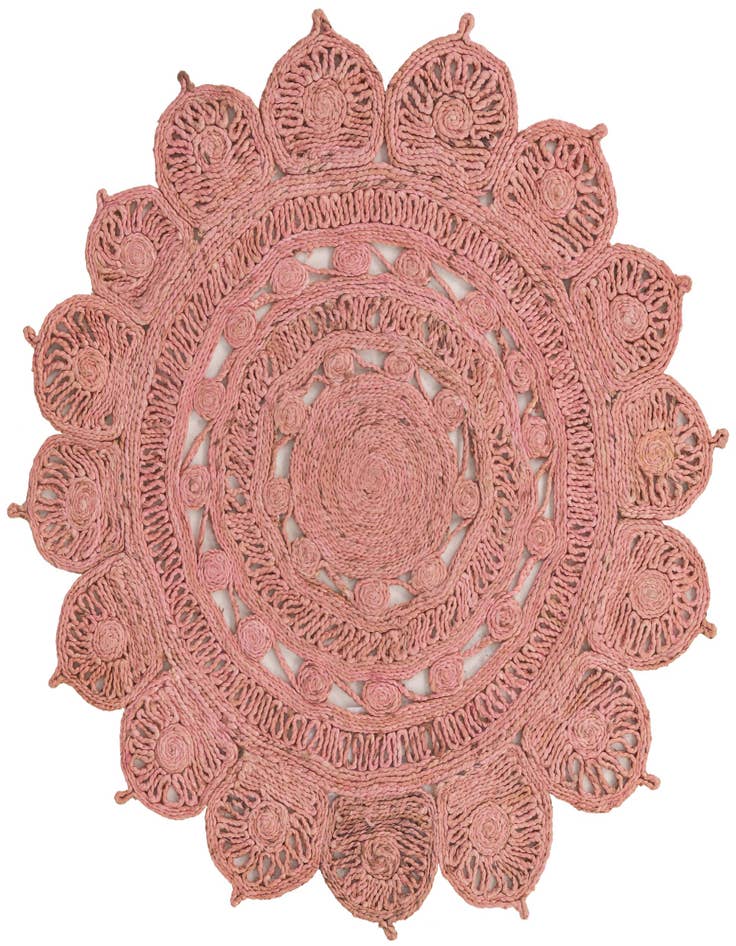 Detail image of 4' 1 x 4' 1  Hand Braided Jute Round Rug