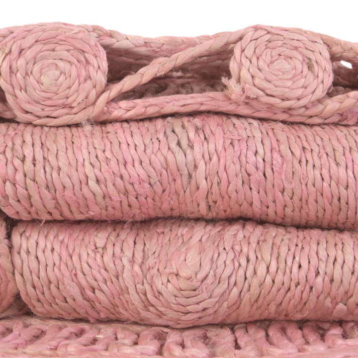 4' 1 x 4' 1 Handmade Braided Jute Round Rug
