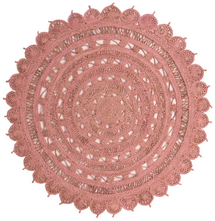 Vue détaillée : 240cm x 240cm Fait main Braided Jute Tapis Rond