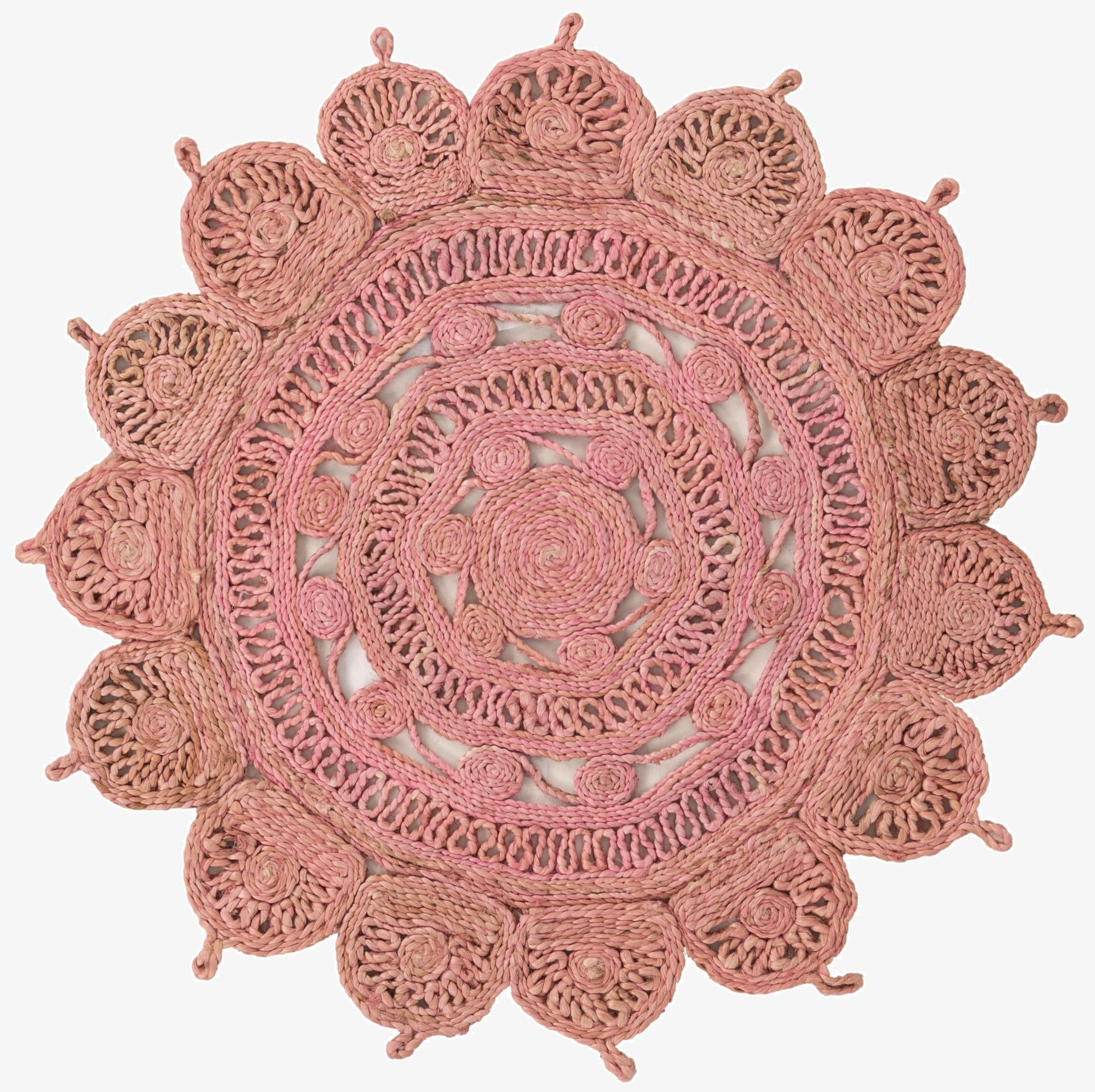 3' 1 x 3' 1  Hand Braided Jute Round Rug