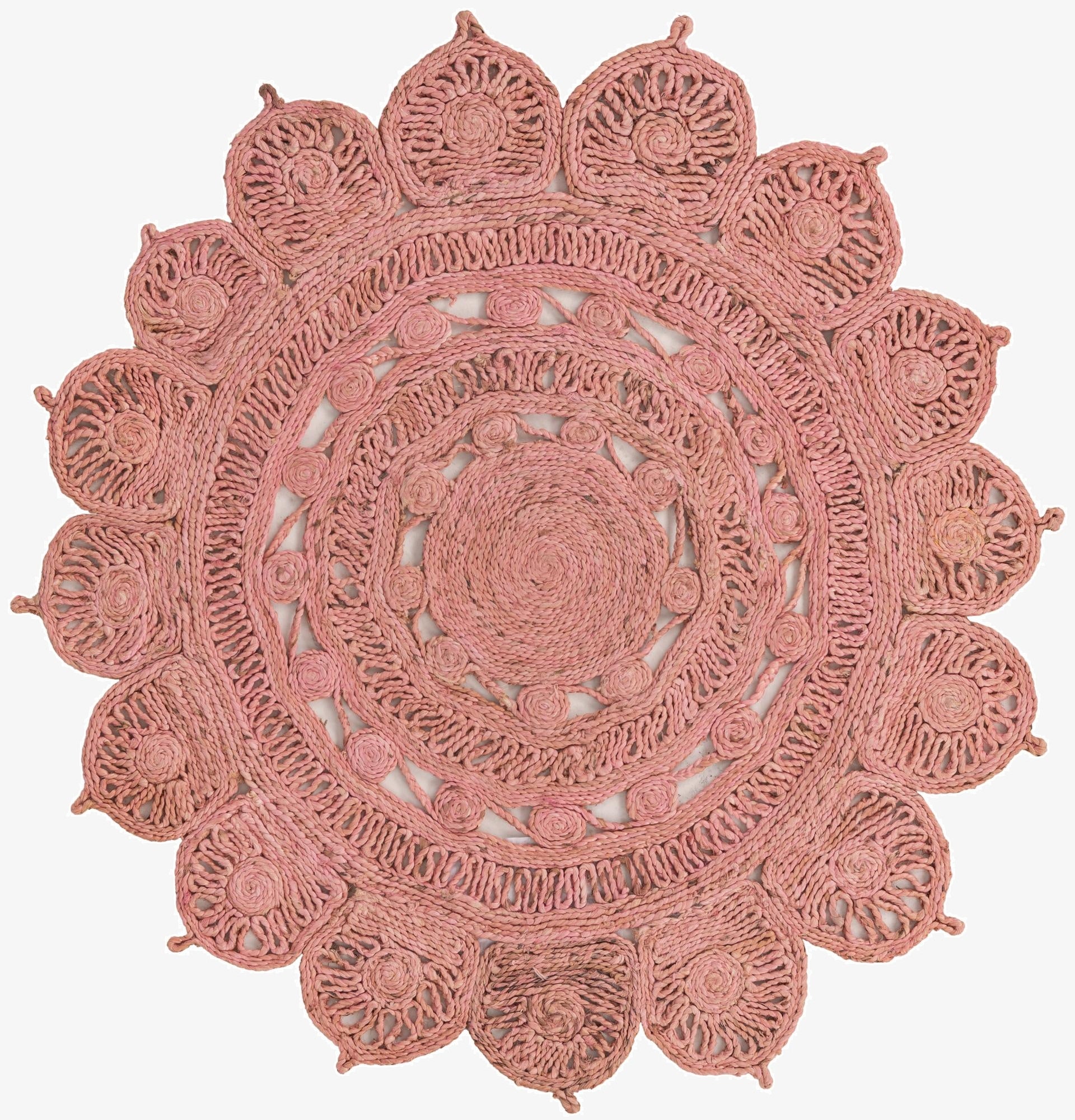 Primary image 4' 1 x 4' 1  Hand Braided Jute Round Rug