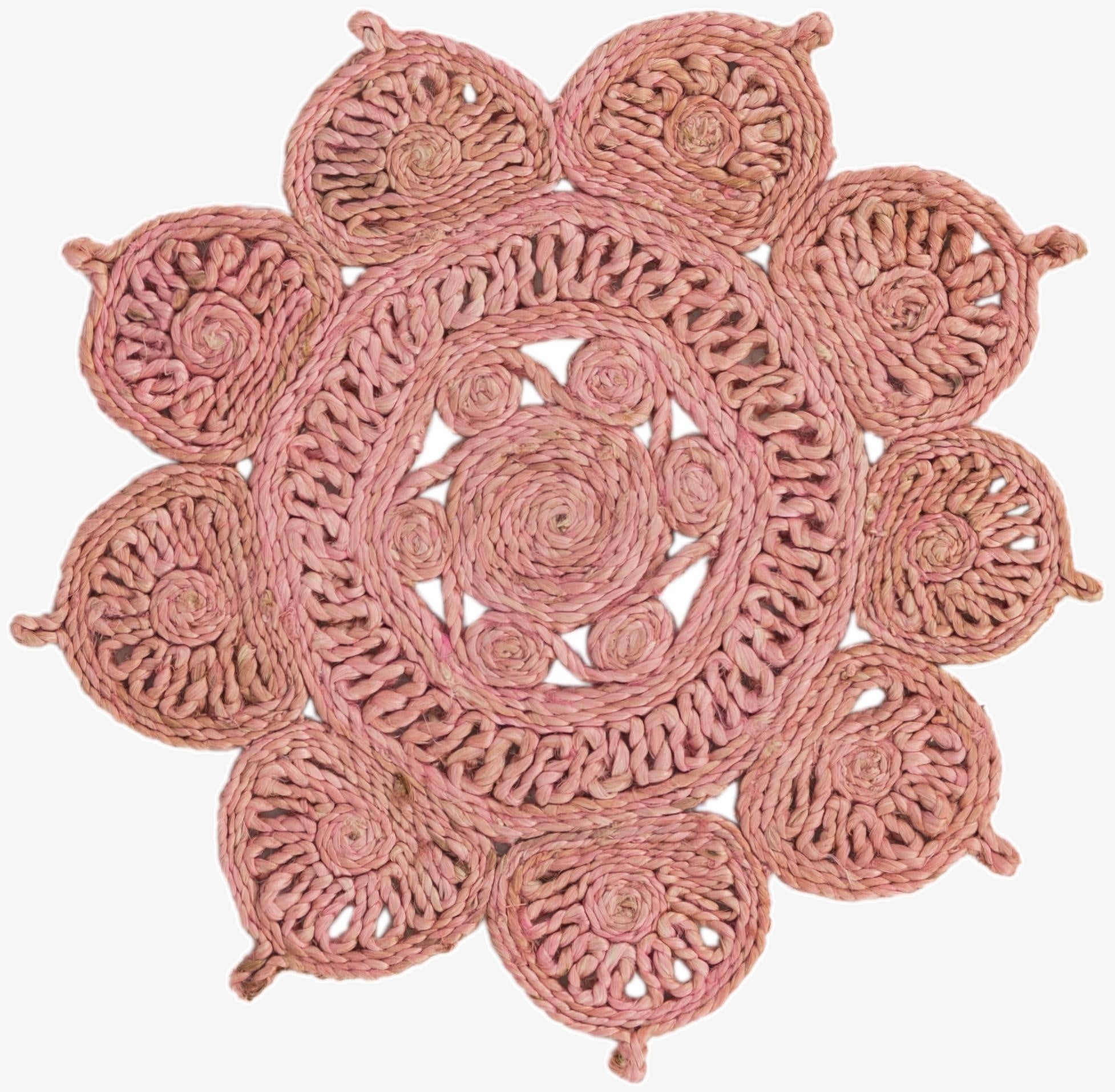 Primary image 2' x 2'  Hand Braided Jute Round Rug