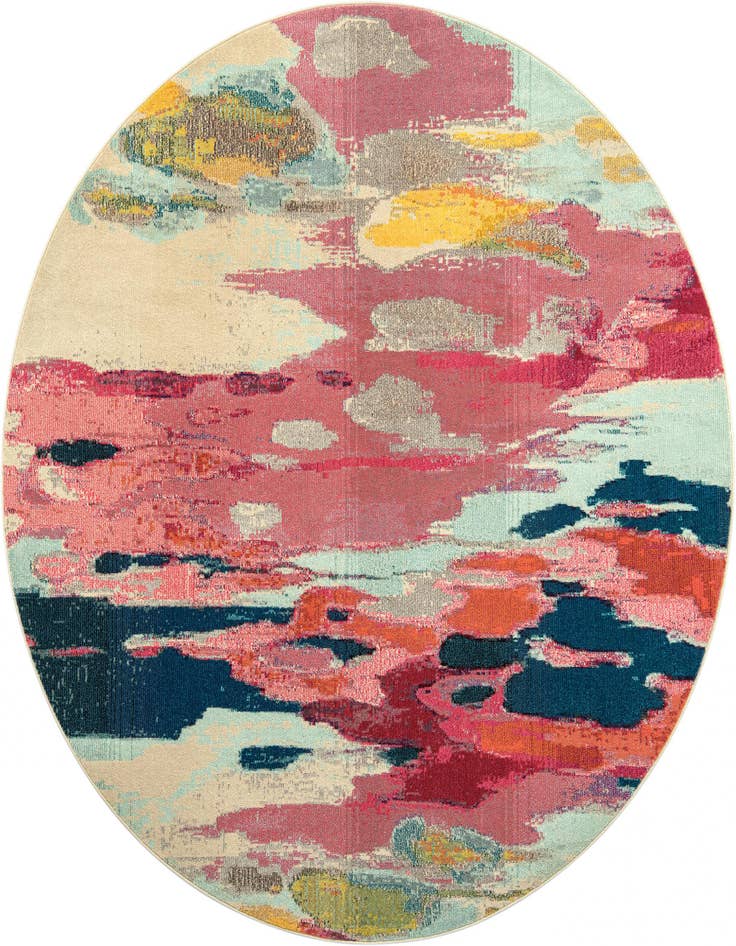 Detail image of 8' x 8' Washable Casablanca Round Rug