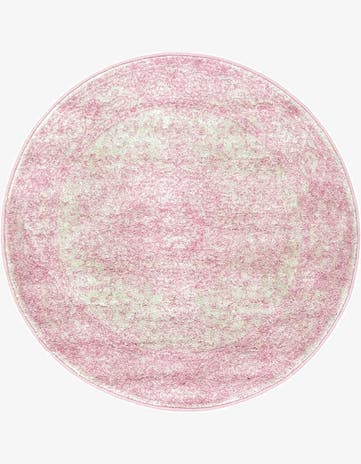 Pink Dover Round Rug