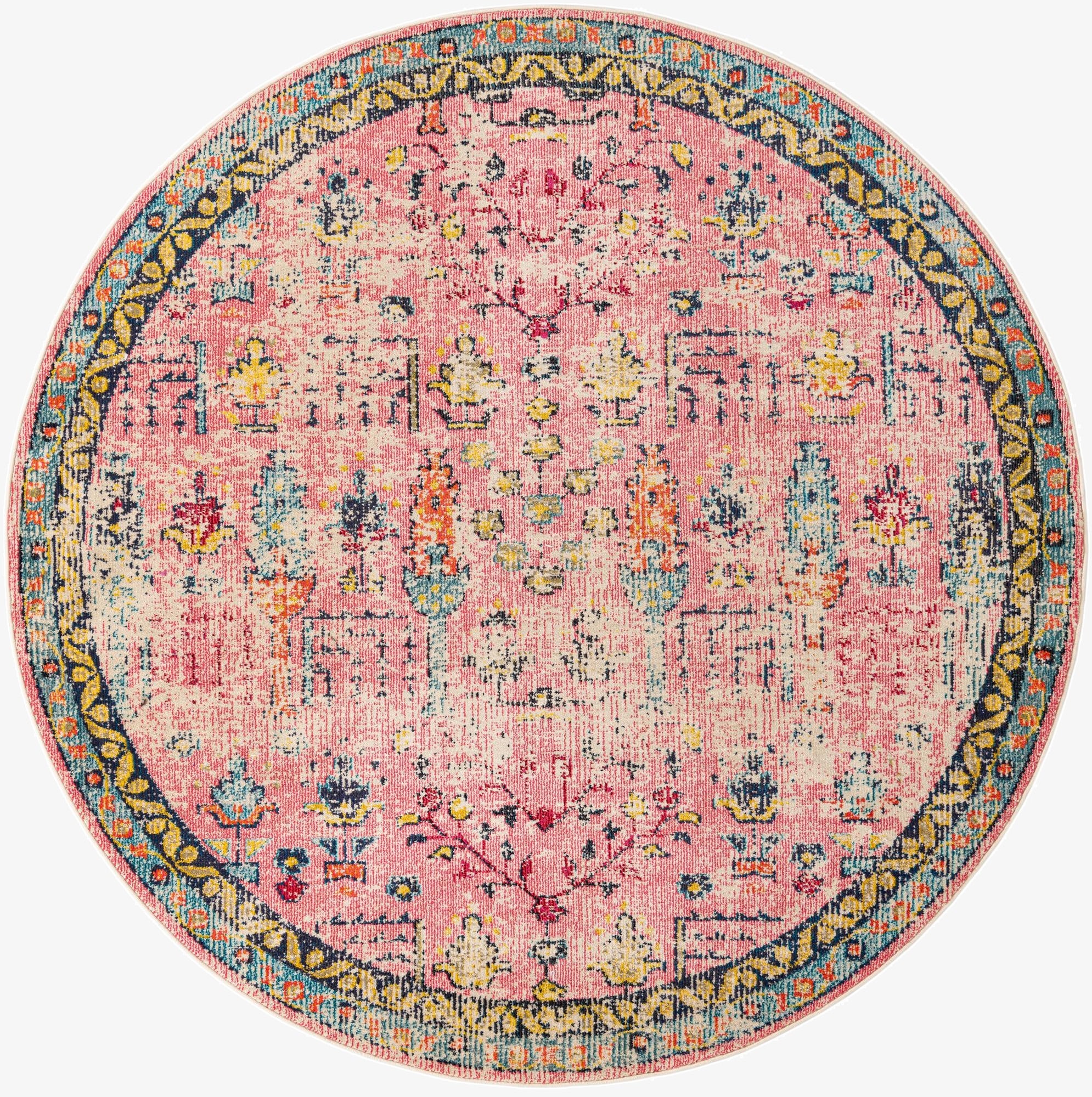 8' x 8' Washable El Paso Round Rug