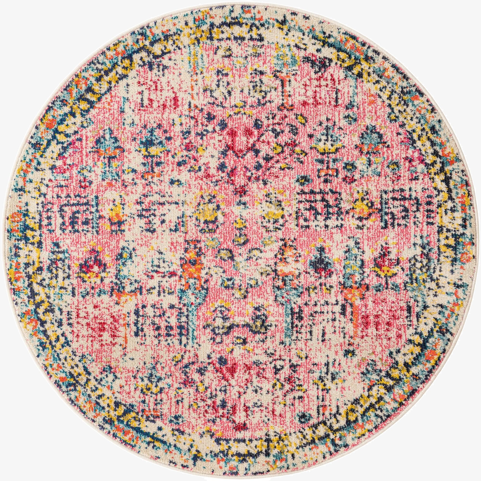 4' x 4' Washable El Paso Round Rug
