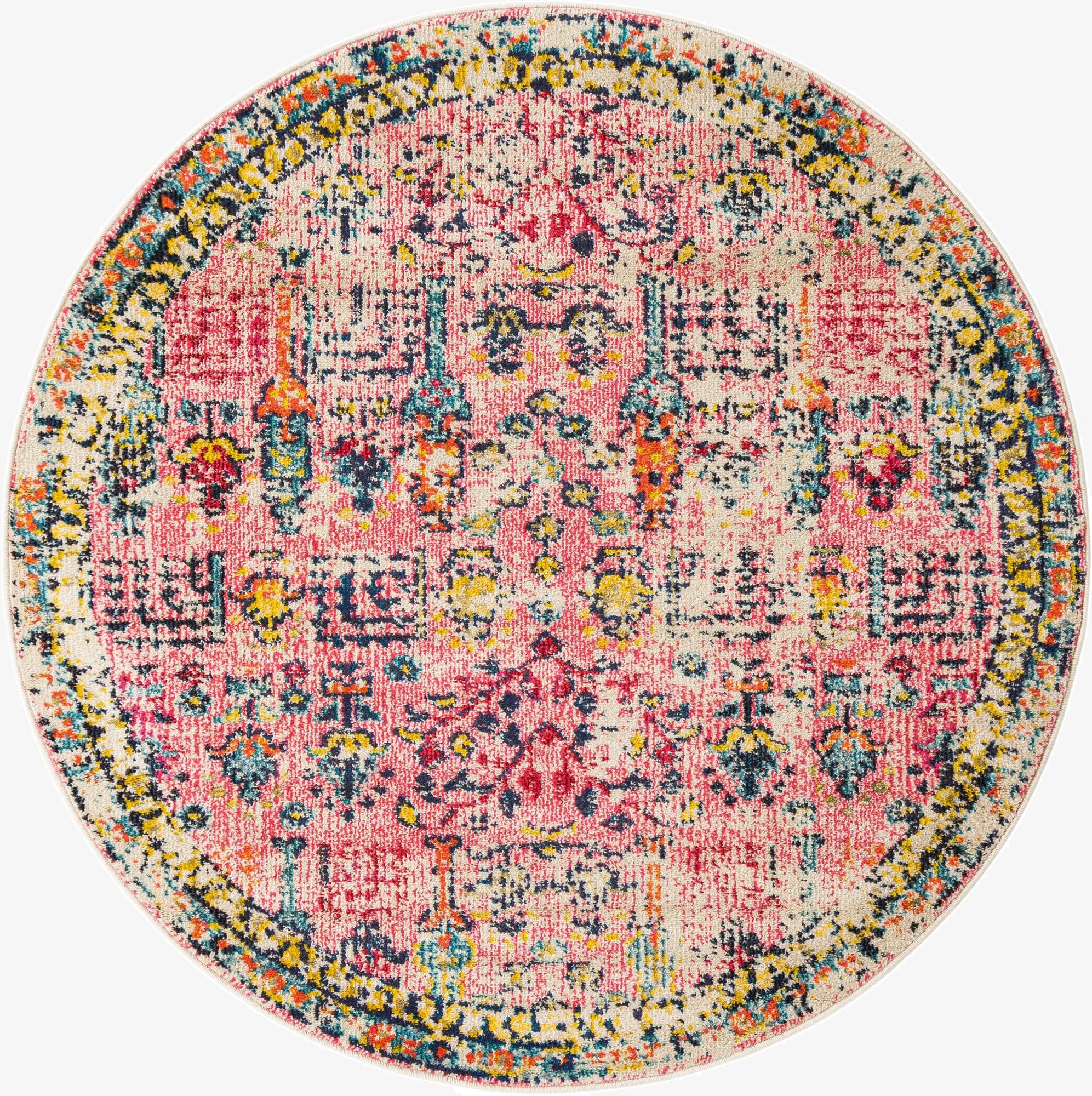 5' 3 x 5' 3 Washable El Paso Round Rug