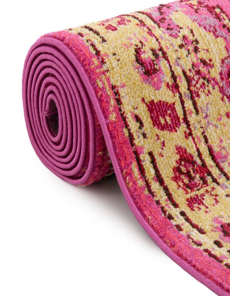 Detail image of 8' x 8' Washable Fleur Round Rug