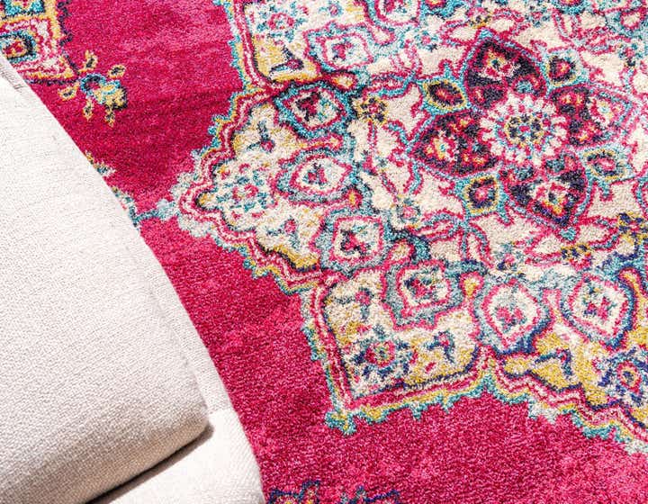 8' x 8' Washable Fleur Round Rug