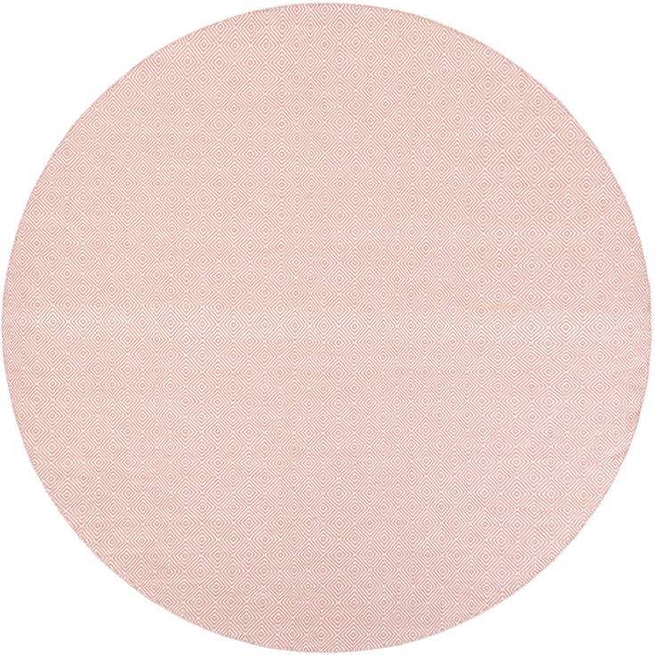 Detail image of 10' x 10' Hand Woven Geo Trellis Flatweave Round Rug