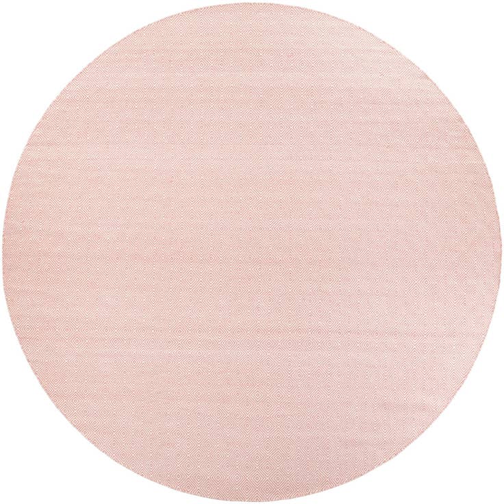 Detail image of 12' x 12' Hand Woven Geo Trellis Flatweave Round Rug