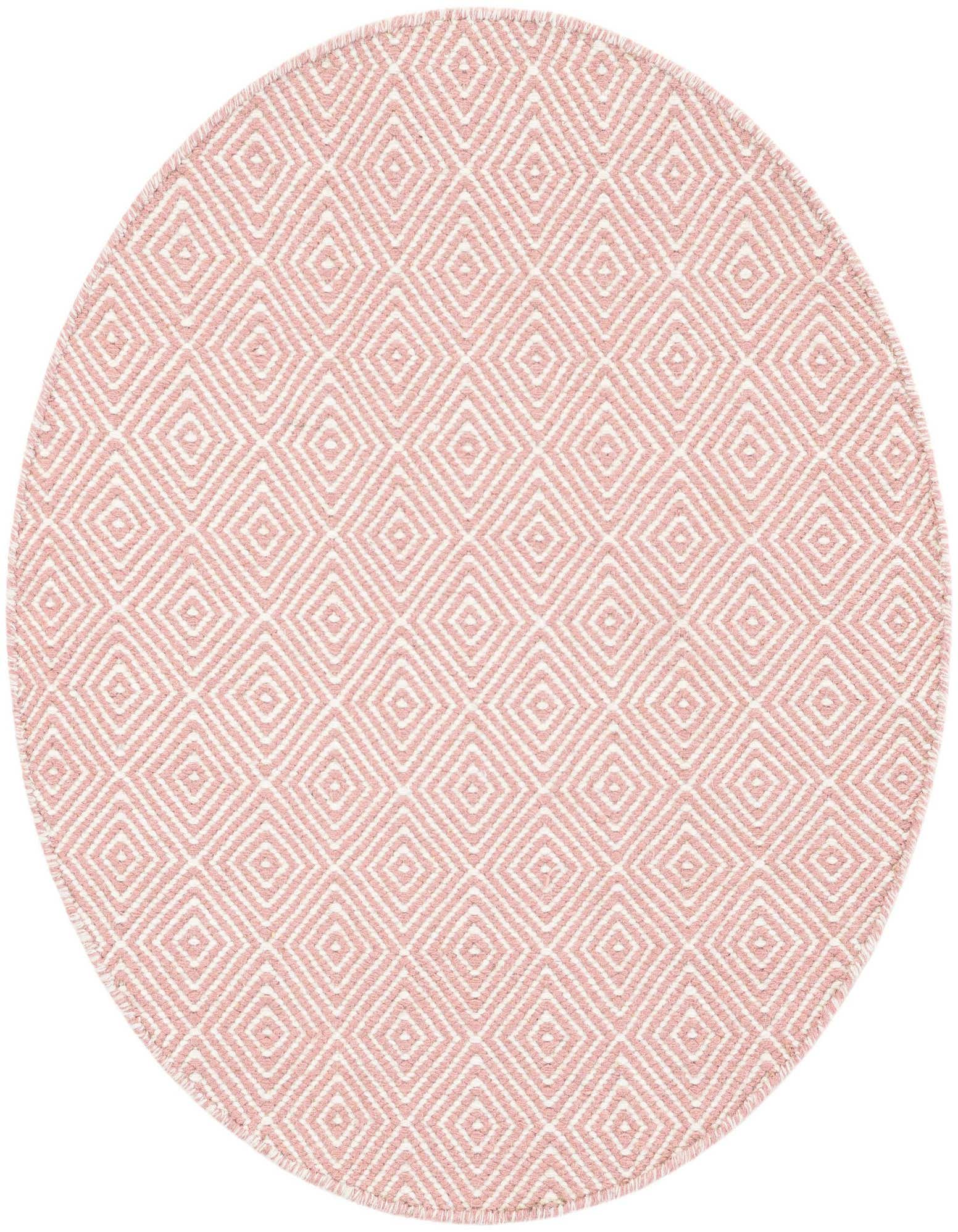 3' 1 x 3' 1 Hand Woven Geo Trellis Flatweave Round Rug