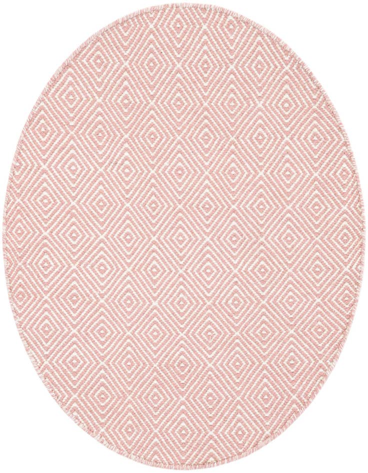 Detail image of 3' 1 x 3' 1 Hand Woven Geo Trellis Flatweave Round Rug