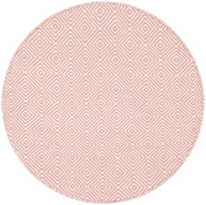 3' 1 x 3' 1 Hand Woven Geo Trellis Flatweave Round Rug