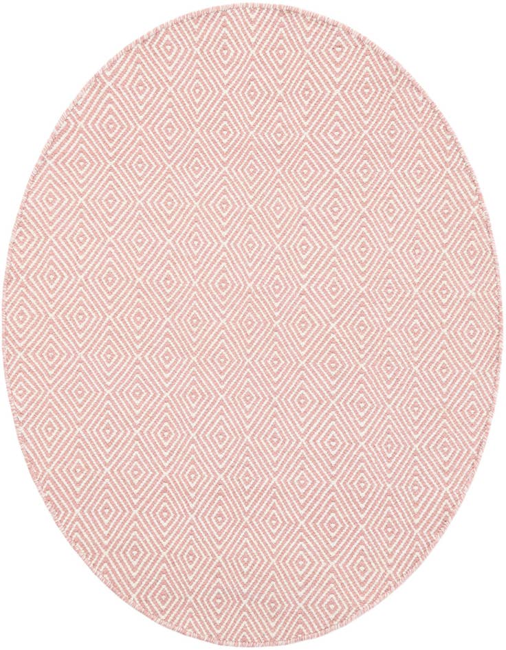 Detail image of 4' 1 x 4' 1 Hand Woven Geo Trellis Flatweave Round Rug