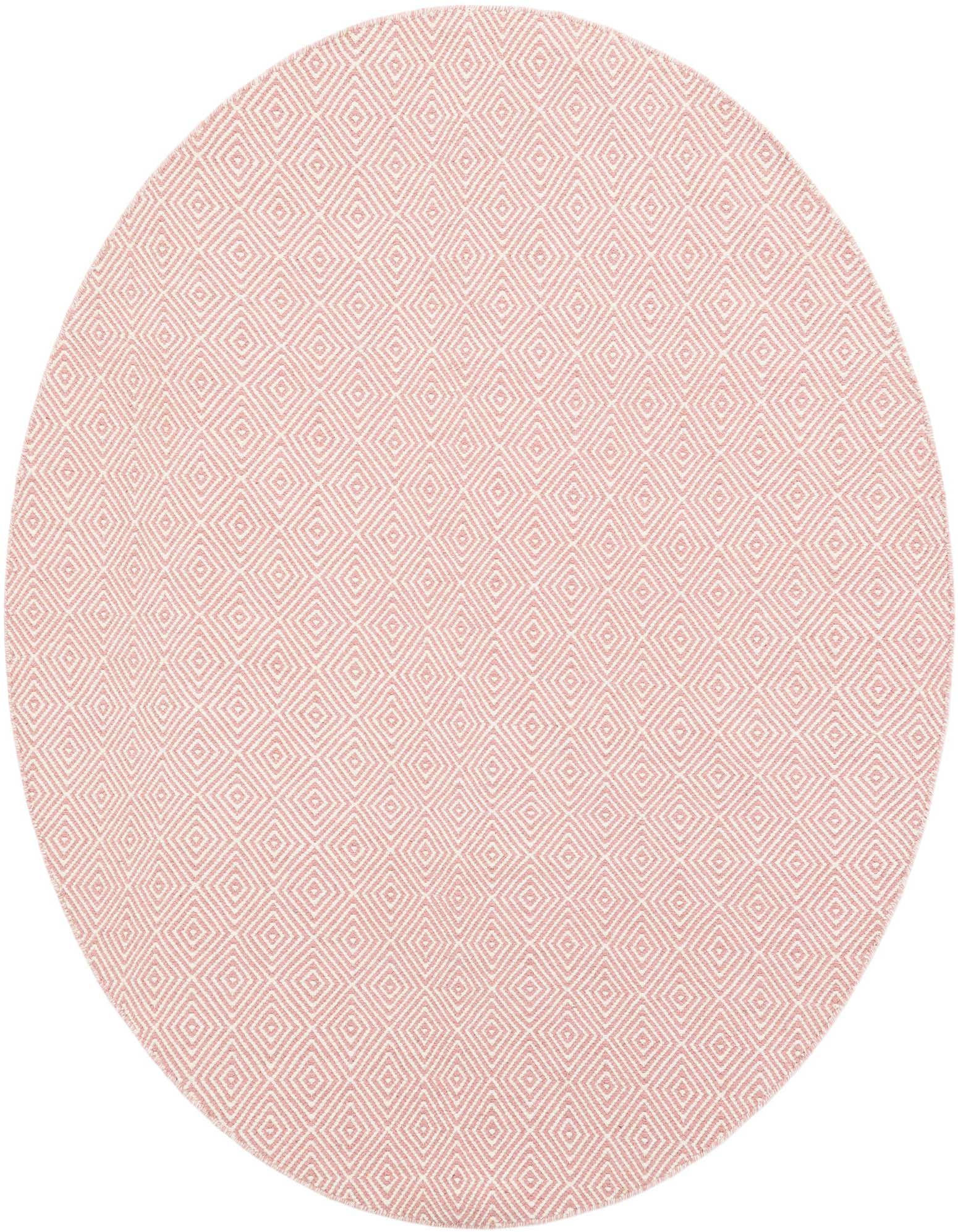 6' 1 x 6' 1 Hand Woven Geo Trellis Flatweave Round Rug