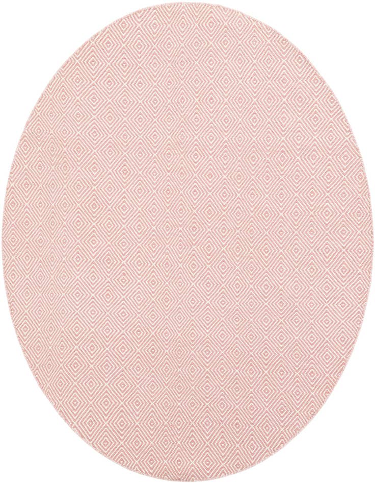 Detail image of 6' 1 x 6' 1 Hand Woven Geo Trellis Flatweave Round Rug