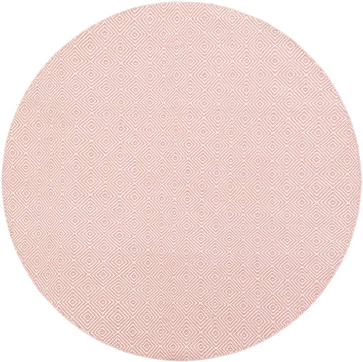 Detail image of 6' 1 x 6' 1 Hand Woven Geo Trellis Flatweave Round Rug
