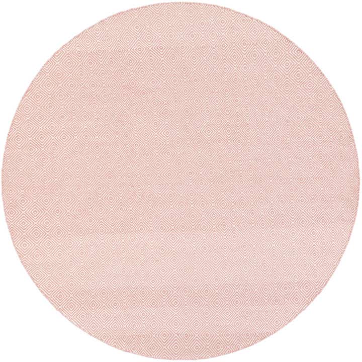 7' 10 x 7' 10 Hand Woven Geo Trellis Flatweave Round Rug