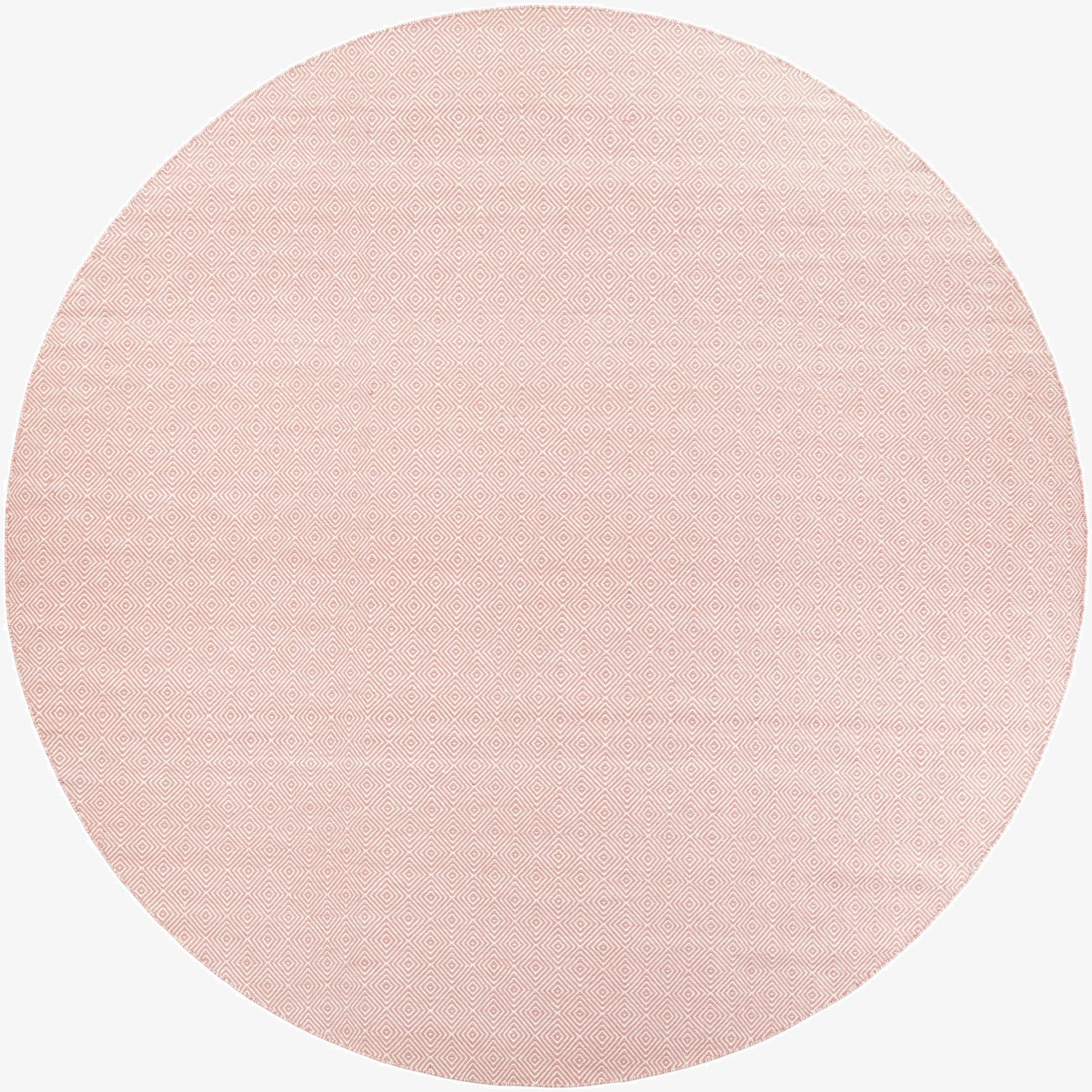 365cm x 365cm  Hand Woven Geo Trellis Flatweave Round Rug