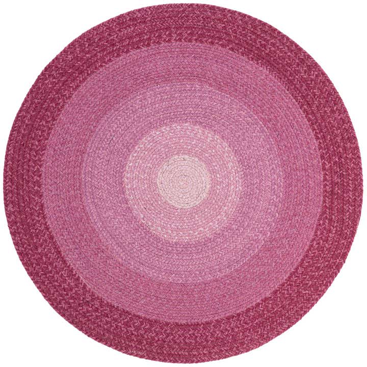 3' 1 x 3' 1 Handmade Hand Braided Wool Round Rug