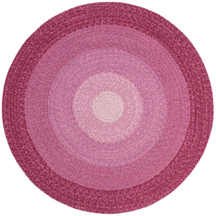 Detail image of 3' 1 x 3' 1 Handmade Hand Braided Wool Round Rug