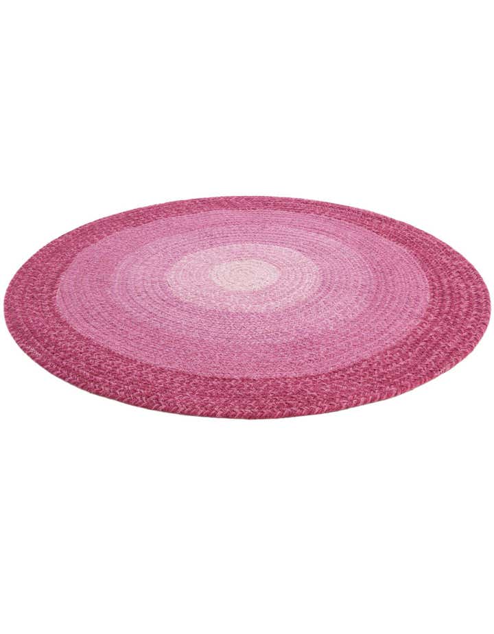 3' 1 x 3' 1 Handmade Hand Braided Wool Round Rug