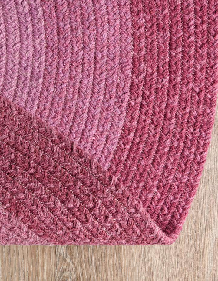 3' 1 x 3' 1 Handmade Hand Braided Wool Round Rug