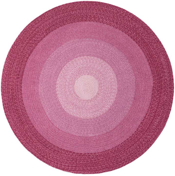 5' 1 x 5' 1 Handmade Hand Braided Wool Round Rug