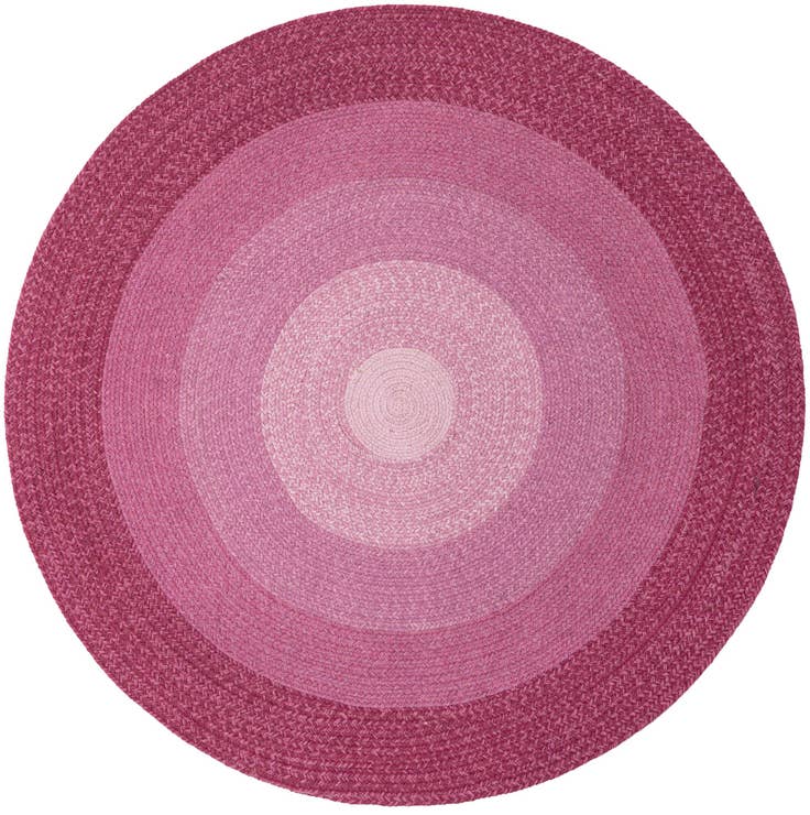 Detail image of 5' 1 x 5' 1 Handmade Hand Braided Wool Round Rug
