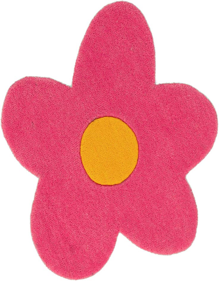 Detail image of 2' 2 x 2' 2 Happy Rugs Funky Flower Wool Round