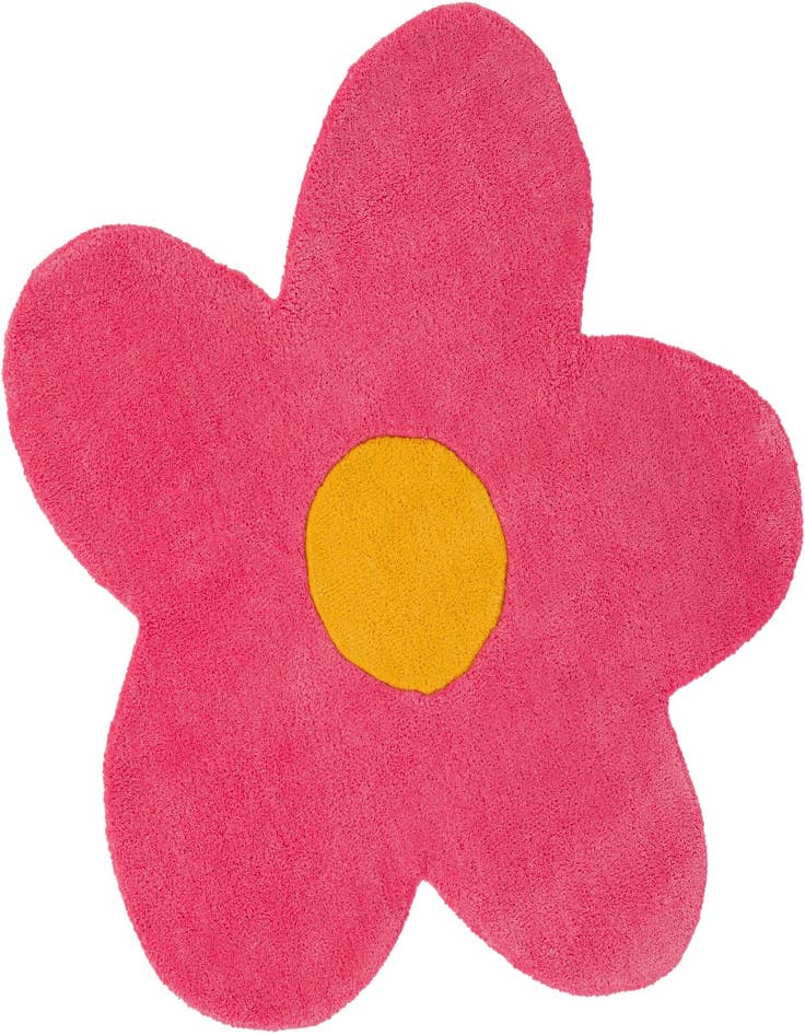 Detail image of 3' 1 x 3' 1 Happy Rugs Funky Flower Wool Round