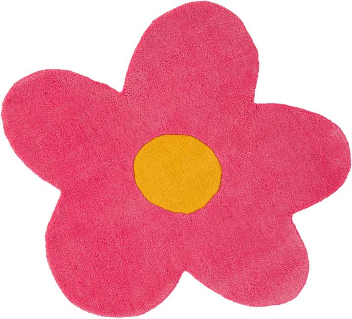 3' 1 x 3' 1 Happy Rugs Funky Flower Wool Round