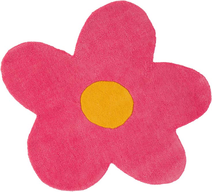 Detail image of 3' 1 x 3' 1 Happy Rugs Funky Flower Wool Round