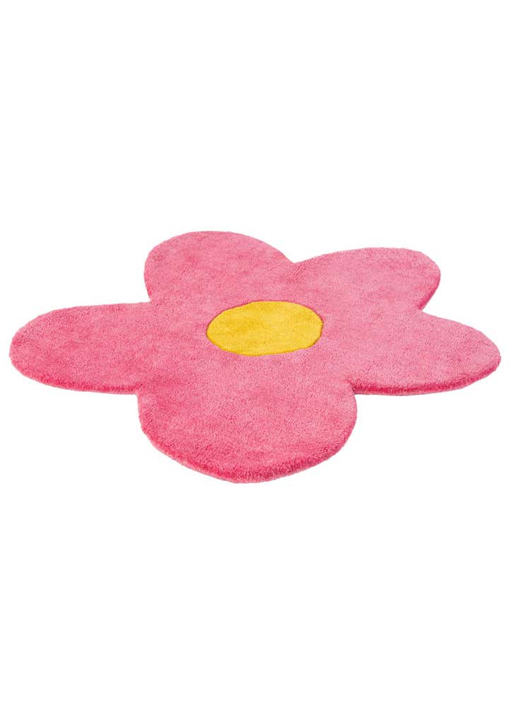 3' 1 x 3' 1 Happy Rugs Funky Flower Wool Round