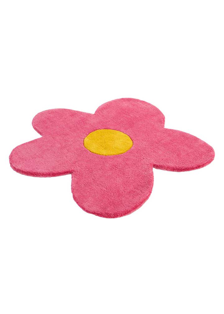 3' 1 x 3' 1 Happy Rugs Funky Flower Wool Round