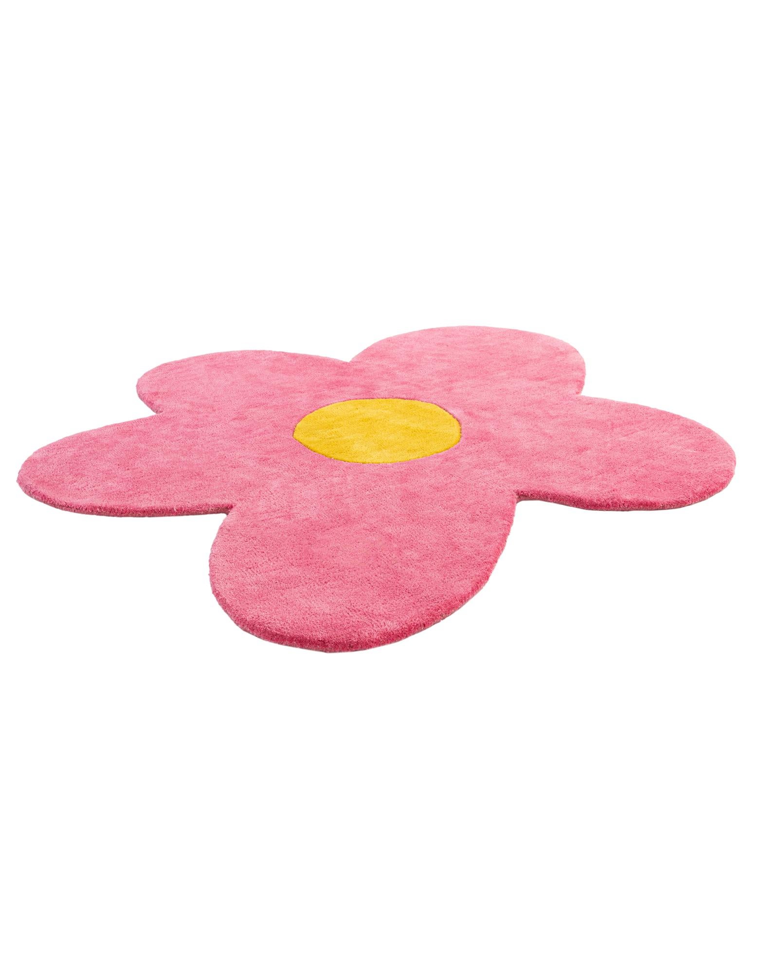 4' 1 x 4' 1 Happy Rugs Funky Flower Wool Round