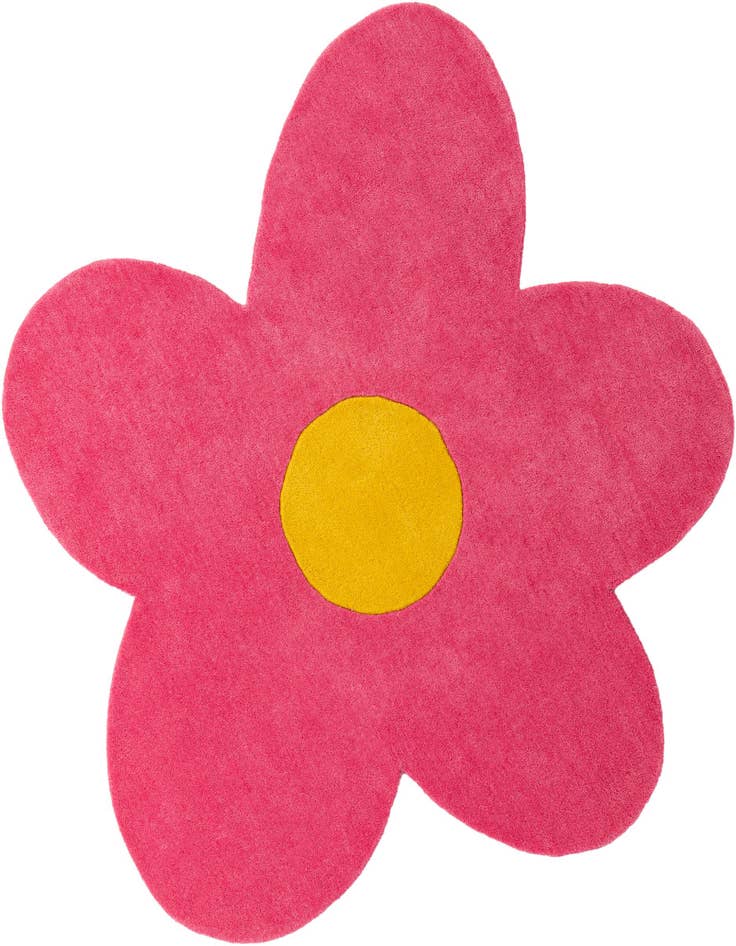Detail image of 5' 1 x 5' 1 Happy Rugs Funky Flower Wool Round